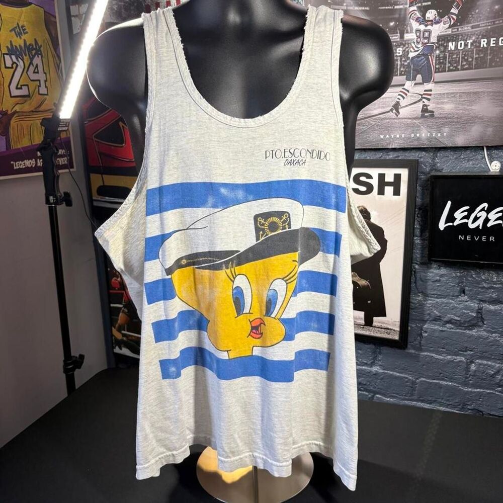 Vintage Trasher Looney Tunes Tweety Bird Puerto Escondido Oaxaca Tank Top